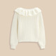 IEF/Aiyifu 2025 Unique and Beautiful Early Autumn Woolen Tops College Style Gentle Temperament Pullover Sweater Apricot One Size