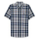 HENRY GRANT Henry Grant 2025 spring and summer short-sleeved British casual shirt men's short-sleeved khaki blue plaid shirt Khaki (QTC242130U311) 46 (170/88A)
