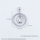 Lao Fengxiang platinum solid INS cold wind smart fish scale double layer ring pendant platinum jewelry white gold about 2.62g