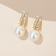 Yalundi niche temperament pearl earrings women's earrings 925 sterling silver unique earrings 2025 new hot style light luxury