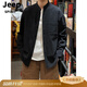 JEEP SPIRIT light mature style casual stand collar black shirt men's autumn new Chinese cotton and linen cardigan Henry collar shirt jacket black upgraded version M