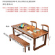 Huixun solid wood large desk open workbench home large board table living room study integrated long table parent-child study table walnut color #large board table 140cm*80cm*75cm desktop thickness 4cm