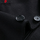 Pierre Cardin wool double-sided woolen coat for men, removable goose down lining, thickened business casual lapel woolen coat for men