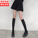 Ifishen's new white velvet calf socks, stockings, medium tube socks, summer thin long tube jk spring and summer half tube Japanese style, medium tube black, one size fits all