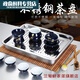 Lu Xuju stainless steel leaking tray rectangular tea tray household dumpling draining tray oil leaking tray filter leaking water draining 7cm40*30 shallow draining tray + deepening chassis set
