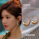 Idel promised me to dazzle Zhao Lusi's same style golden water drop hoop earrings for women 2025 new high-end earrings earrings jewelry E4112 Xu Yan's same style earrings
