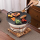 Barbecue stove charcoal outdoor commercial clay oven grill pan Teppanyaki around the stove tea roasting stove charcoal stove old-fashioned side stove charcoal stove large + 30cm baking pan + iron rack + wooden mat + net