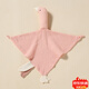 Jingmengyuan crumpled cloth comfort napkin baby can bite the doll sleep baby to sleep pure cotton gauze little swan hand puppet light pink (goose) 1 pack