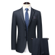 BOSS Spring and Autumn Wool Suit Men's 2024 New Wedding Slim Business Casual Striped Suit Jacket Gray - Two-piece Set L 175 suitable for 125-140 Jin Jin equals 0.5 kg