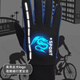 Disney children's cycling gloves for boys, winter, older children's skiing and cycling, plus velvet, warm and windproof, junior high school and primary school students' gloves, reflective strips, children's style, one size fits all
