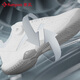 KUMPOO badminton shoes new style KUMPOO Xuanji KHR-D96 shock-absorbing breathable lightweight non-slip training grade button sports shoes KH-D66 Turbo White/Silver 41