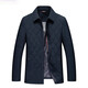 BOSS autumn and winter thin jacket cotton coat 2025 new high-end brand business casual dad cotton coat coat lapel navy blue L 175 suitable for 125-140 Jin Jin equals 0.5 kg