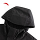 Anta Brother Z's same style water shell jacket丨Earth Shell 3.0 three-in-one hard shell windproof jacket for men and women, basic black-5 L ​​(men's 175)