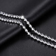 MZMZ platinum necklace men's pt950 platinum clavicle chain personalized hip-hop decoration Valentine's Day birthday gift for boyfriend Light luxury ball chain - width 5mm chain length 55cm (gift box)