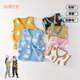 Cotton hall double-sided vest thick plush jacket for boys 2025 autumn new style plush vest for girls xt2 interesting geometry 120