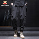 Paul Frank overalls men's autumn loose leggings men's trendy casual pants men's sweatpants black XL