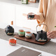 Zhenchu Ju tea set complete set Teacher's Day gift teacup tea can Chinese style cultural and creative souvenir business birthday men Yuanshan black pottery complete tea set Lift kettle + host cup + tea can