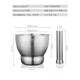 Olodo garlic masher stainless steel masher jar household pestle masher old-fashioned mortar medium garlic mortar 30 masher small SUS304 stainless steel