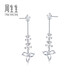 Chow Sang Sang pt950 platinum earrings, platinum bloom earrings 55175E, priced at 2.91 grams (including labor cost of NT$300)