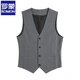 ROMON Haute Couture Suit Vest Men's Suit Korean Slim Solid Color Work Wear Vest Wedding Groomsmen Clothing Brother's Outfit Dark Gray (Single Vest) Free Bow Tie 2XL