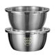 Half price 316 stainless steel food grade commercial drain basin drain basin fruit basket vegetable washing basin two-piece set 28CM basin + drain basin hot selling 2-piece set