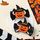 GOTOVANG Halloween headwear photo props cos costume accessories hair hoops hair clips eye mask leg chain vampire dentures 1 pair of large pumpkin hair clips