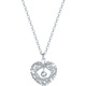 Saturday Fu PT950 platinum necklace for women platinum love pendant birthday gift B0622169 about 4.93g 40+5cm