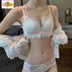 MORTEN SOLUM Big Brand New Victory Lace Small Breast Push Up Bra Feminine Wireless Upper Breast Holding Girls Bra Champagne White Set 70A Size 32