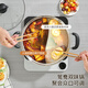 KEGOO 304 stainless steel mandarin duck pot 32CM thickened hot pot soup pot thickened induction cooker universal KG609