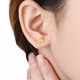 Saturday Fu Xiaojinhua Pure Gold 999 Gold Earrings Girls Birthday Gift Price AC090379 One Pair Approximately 0.64g