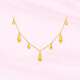Saturday Blessing Yellow 18K Gold Necklace Women's Smart Water Drop Color Gold Necklace Birthday Gift C0622087 40+5cm