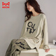 Catman pajamas for women autumn combed cotton high-end casual long-sleeved thin style can be worn outside home wear 25 new products