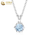 China Gold PT950 Platinum Star Snowflake Pendant Women's High-end Necklace Valentine's Day Birthday Gift for Girlfriend and Wife Platinum Star Snowflake Pendant About 1.1g Free Silver Chain