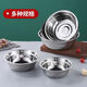 Wenzhi 304 stainless steel basin thickened non-magnetic multi-purpose basin canteen soup bowl household instant noodle bowl rice basin bowl soup basin egg beating basin 14+16+18CM three-piece set