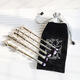 5-piece Harry Potter wand set gift bag makeup brush set 5 magic makeup brushes 5-piece makeup brush set with leaf pattern bag