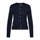 Ralph Lauren women's new early spring women's trendy loose version casual sports long-sleeved knitted cardigan navy blue L