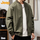 Jeep (JEEP) Jacket Men's Autumn and Winter Loose Workwear Executive Jacket Baseball Uniform Flight Casual Men's Military Green XL
