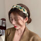 Retro style headband high skull wide edge ins headwear versatile women 2024 new high-end sense 1# braided coffee twist