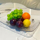 Wilkie Fruit Plate Living Room High-end Fruit Plate Dry Fruit Plate Snack Plate Home High-end Light Luxury Modern Fruit Plate Display Light Luxury Fruit Plate 2 Pack Creamy White + Transparent