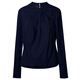 ROEYSHOUSE Luo Yi Commuting Intellectual Dark Blue Knitted Shirt Spring Fashion Design Slim Top 12691 Dark Blue M