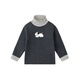 Dudujia Circulating Fever Boys Half Turtle Collar T-shirt Autumn and Winter Girls Bottoming Shirt Antistatic Baby Long Sleeve T-Winter New Dark Hemp Gray 100
