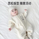 爱宝适婴儿连体衣秋冬双面摇粒绒外出服男女宝宝加绒哈衣爬服T217 80cm