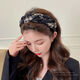 Retro style headband high skull wide edge ins headwear versatile women 2024 new high-end sense 1# braided coffee twist