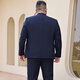 SAINT ANGELO large size suit men's suit formal black double-breasted lapel plus fat and fattening groom's wedding black 18156 (single suit jacket) XL 180
