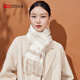 Hodo 100% pure wool women's scarf plaid warm and cold-proof shawl for girls birthday gift gift box