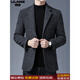 Lilan Men's Autumn and Winter 2025 New Suit Wool Single Jacket Young Men's Casual Business Suit Warm and Trendy Gray L 175 (130-145Jin Jin equals 0.5 kg)