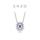 Chow Tai Fook ENZO geometric round 18K gold tanzanite diamond pendant for women with silver chain EZV5658 EZV5658