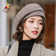 Scarecrow (MEXICAN) Internet celebrity beret women's Japanese autumn literary ins versatile hat for women British fashion Korean version gray one size