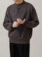Men's 2025 New Men's Henley Collar Half-cardigan Simple Sweater Men's Casual Commuting Sweater Burgundy 2XL One Size