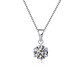 I Do Platinum PT950 Classic Six Claw Necklace Cultured Diamond Single Diamond Pendant Proposal Engagement Gift for Wife and Girlfriend Classic Six Claw-50 Points Diamond Necklace